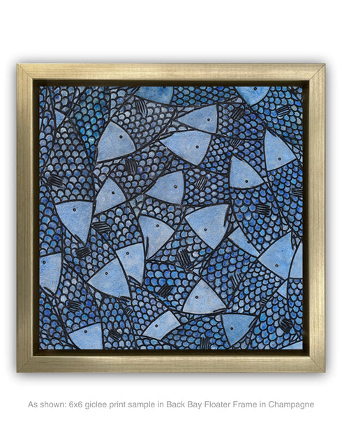 Fish Stick Sardines | Framed Giclee Print on Canvas